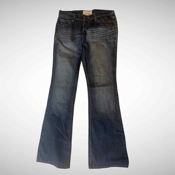 Maurices Molli Flare Leg Jeans Sz 3/4 Long Meas 30x 34.5 Inseam Tall Bell Bottom - Picture 1 of 12